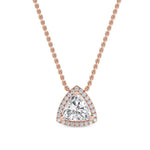 14K 0.81ct Natural Diamond Trillion Cut Necklace
