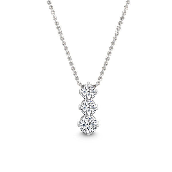 14K 1.49ct Natural Diamond Pendant Necklace