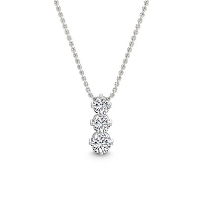 14K 1.49ct Natural Diamond Pendant Necklace