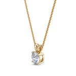 0.78 Ct Natural Diamond Solitaire Pendant Necklace in 18K Solid Gold - Close Up | Riyanika Jewels