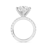 18K Solid Gold 3.01 CT Round Cut Natural Diamond Engagement Ring - View 6 | Riyanika Jewels