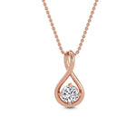 18K Solid Gold 0.50 Ct Lab Grown Diamond Teardrop Pendant Necklace - Detail | Riyanika Jewels