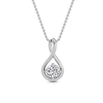 14K 0.5ct Natural Diamond Pendant Necklace