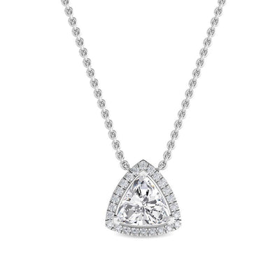 14K 0.81ct Lab Grown Diamond Trillion Cut Necklace