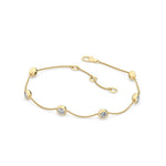 1.00 Ct Lab Grown Diamond Bezel Set Station Bracelet in 18K Solid Gold - Alternate Angle