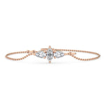 14K 0.5ct Lab Grown Diamond Pear Cut Bracelet