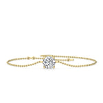 14K 0.9ct Lab Grown Diamond Round Cut Solitaire Bracelet