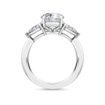 2.57 ct Pear & Round Cut Natural Diamond Engagement Ring in 18K Solid Gold - Close Up