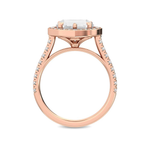 14K 2.5ct Lab Grown Diamond Heart Cut Halo Engagement Ring