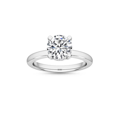 14K 1ct Lab Grown Diamond Round Cut Solitaire Engagement Ring