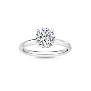 18K Solid Gold 1.61 CT Round Cut Natural Diamond Solitaire Engagement Ring