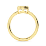 18K Solid Gold 1.00 Ct Oval Natural Diamond Engagement Ring Bezel Set - Alternate Angle | Riyanika Jewels