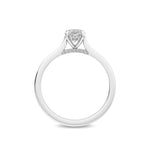 14K 1ct Natural Diamond Oval Cut Solitaire Engagement Ring