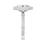 2.01 CT Marquise & Round Natural Diamond Engagement Ring in 18K Solid Gold - Alternate Angle