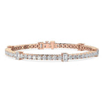 18K Solid Gold 6.15ct Natural Diamond Tennis Bracelet - Detail | Riyanika Jewels