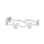 2.09ct Natural Diamond Butterfly Station Bracelet in 18K Solid Gold - Alternate Angle | Riyanika Jewels