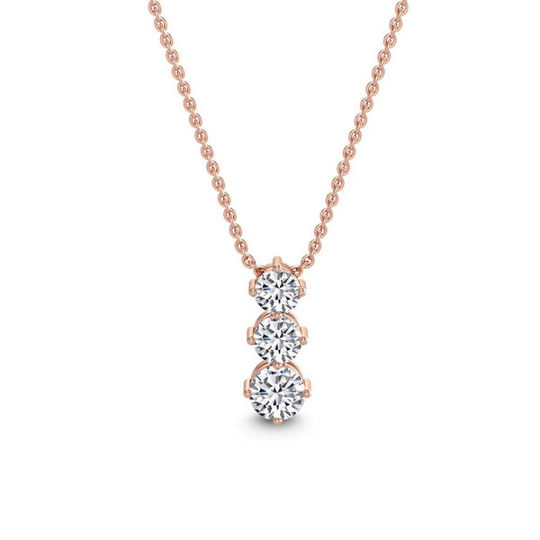 14K 1.49ct Natural Diamond Pendant Necklace