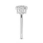 14K 2.5ct Lab Grown Diamond Pear Cut Three Stone Engagement Ring