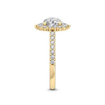 14K 1.62ct Lab Grown Diamond Round Cut Halo Engagement Ring