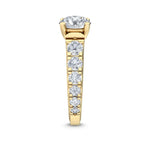 14K 3ct Natural Diamond Round Cut Solitaire Engagement Ring