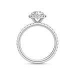 14K 1.5ct Natural Diamond Round Cut Halo Engagement Ring