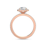 14K 1.5ct Natural Diamond Round Cut Halo Engagement Ring