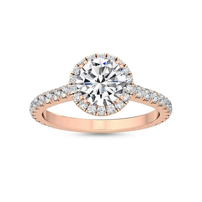 14K 1.69ct Lab Grown Diamond Halo Engagement Ring