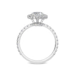 14K 1.32ct Lab Grown Diamond Round Cut Halo Engagement Ring