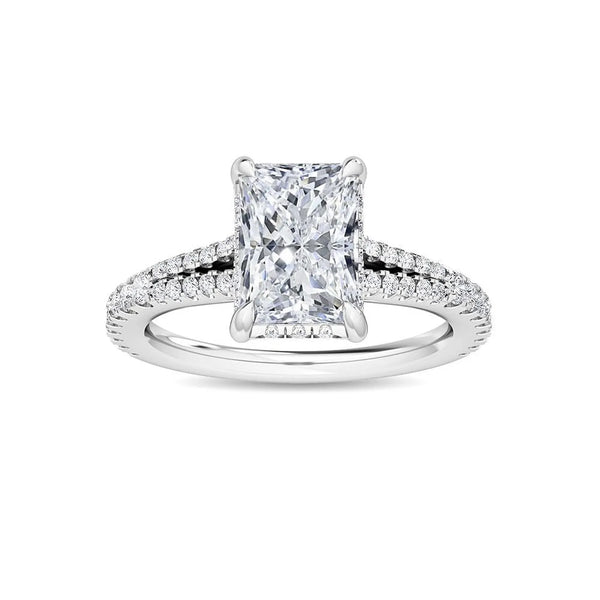 14K 2.5ct Lab Grown Diamond Radiant Cut Solitaire Engagement Ring