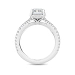 18K Solid Gold 2.50 CTW Radiant Cut Natural Diamond Engagement Ring - Alternate Angle