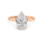 14K 1.5ct Lab Grown Diamond Pear Cut Engagement Ring