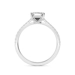 14K 1.5ct Natural Diamond Emerald Cut Solitaire Engagement Ring