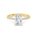 14K 1.69ct Lab Grown Diamond Radiant Cut Solitaire Engagement Ring