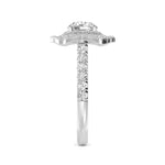 18K Solid Gold 1.50CT Vintage-Inspired Round Brilliant Cut Natural Diamond Floral Halo Engagement - View 6 | Riyanika Jewels