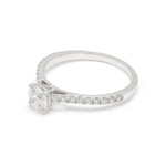 18K 0.77ct Lab Grown Diamond Round Cut Solitaire Engagement Ring