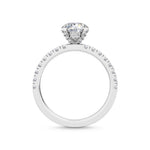 1.24 Ct Round Cut Lab Grown Diamond Hidden Halo Engagement Ring in 18K Solid Gold - Close Up