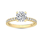 14K 1.24ct Lab Grown Diamond Round Cut Halo Engagement Ring