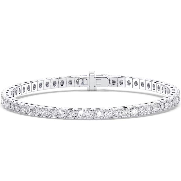 18K Solid Gold 5ct Natural Diamond Tennis Bracelet