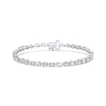 18K Solid Gold 5.4CT Multi-shape Natural Diamond Tennis Bracelet