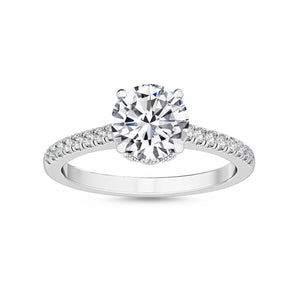 18K Solid Gold 1.18CT Stunning Round Cut Natural Diamond Solitaire Engagement Ring