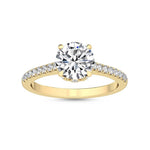 18K Solid Gold 1.18CT Stunning Round Cut Lab Grown Diamond Solitaire Engagement Ring - Close Up | Riyanika Jewels