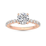14K 1.5ct Lab Grown Diamond Round Brilliant Cut Solitaire Engagement Ring