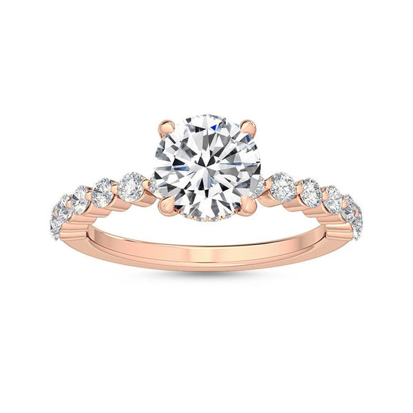 18K 1.5ct Lab Grown Diamond Round Brilliant Cut Solitaire Engagement Ring