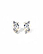 18K Solid Gold Lab Grown Diamond Stud Earrings - Alternate Angle | Riyanika Jewels