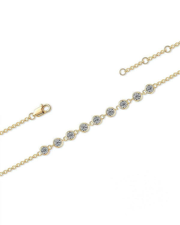 14K 0.9ct Natural Diamond Solitaire Bracelet