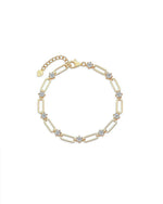 18K Solid Gold 1.5CT Natural Diamond Miami Curb Link Chain Bracelet with Bezel Setting
