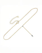 Marquise Lab Grown Diamond Y Necklace in 18K Solid Gold | Dainty Lariat Drop Chain Necklace - Detail
