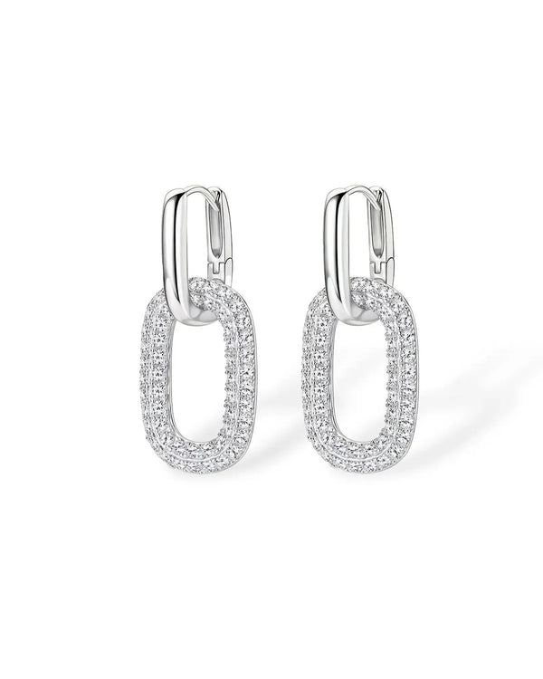 14K Lab Grown Diamond Oval Cut Drop Earrings