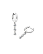 14K Solid Gold Dangling Lab Grown Diamond Drop Earrings