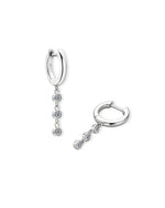 18K Solid Gold Dangling Natural Diamond Drop Earrings